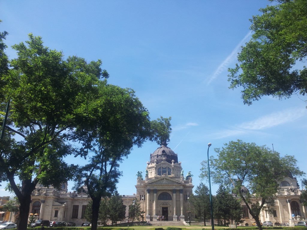 My first look at the Szechenyi baths - Doesn't the building look like a palace?