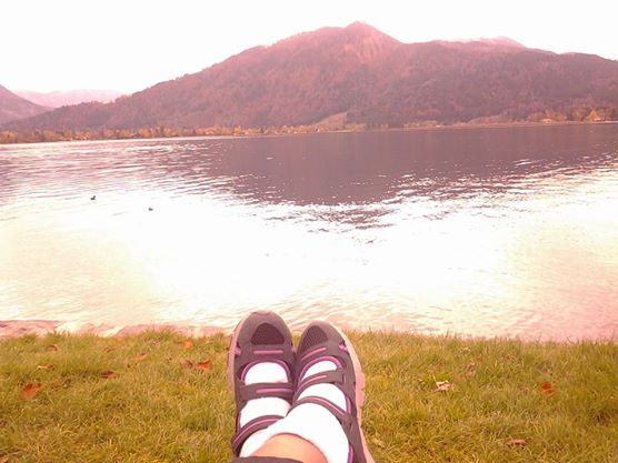 Relaxing in Tegernsee, a town in the German Alps