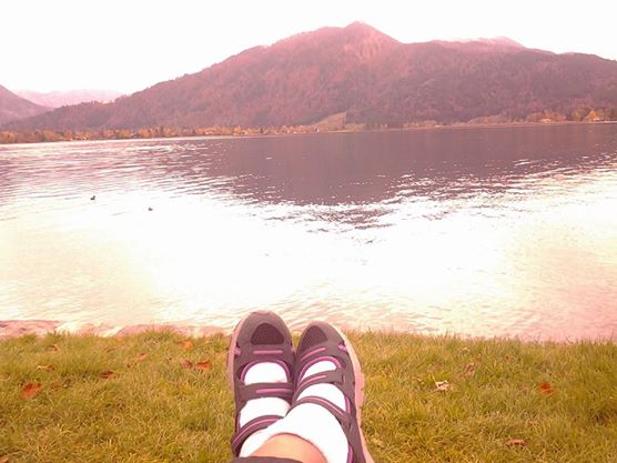 Relaxing in Tegernsee, a town in the German Alps